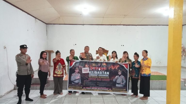 Satbinmas Polres Gunung Mas Edukasi Pencegahan Karhutla kepada umat Hindu Kaharingan