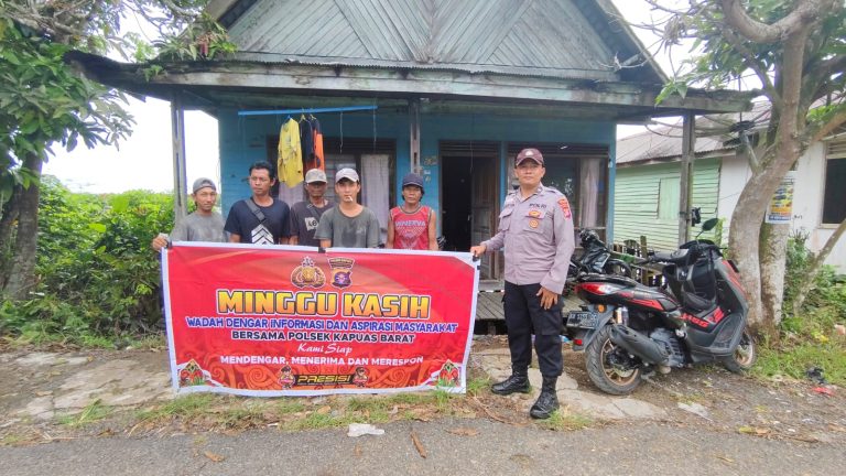 Mempererat Silaturahmi dan Menjaga Kamtibmas, Polsek Kapuas Barat Gelar “Minggu Kasih” Bersama Warga Mandomai