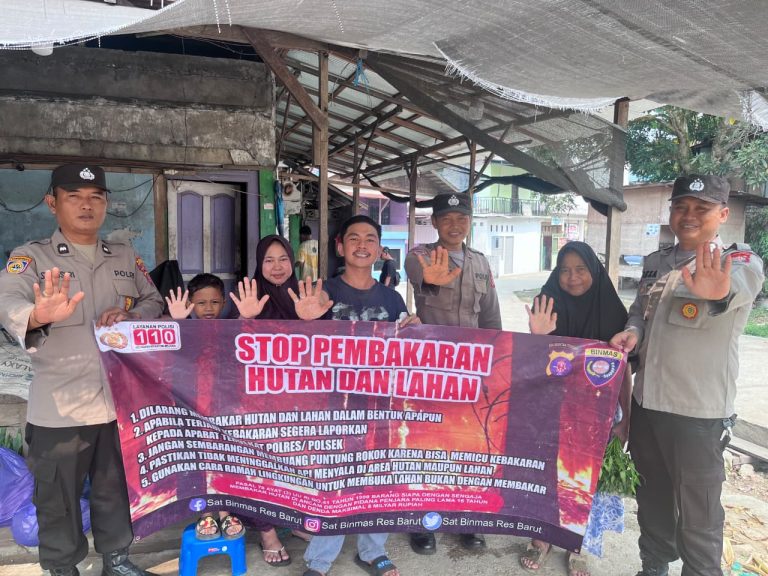 Cegah Karhutla, Polres Barito Utara Turun ke Tiga Lokasi Strategis Gelar Sosialisasi dan Edukasi Masif