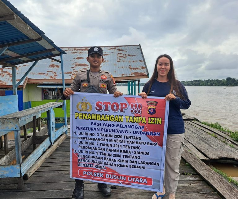 Cegah Penambangan Tanpa Izin, Personel Polsek Dusut Berikan Imbauan Kepada Warga