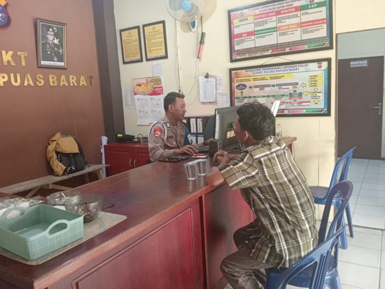 Tingkatkan Pelayanan Publik, Polsek Kapuas Barat Terbitkan SIK dan SKTLK untuk Warga