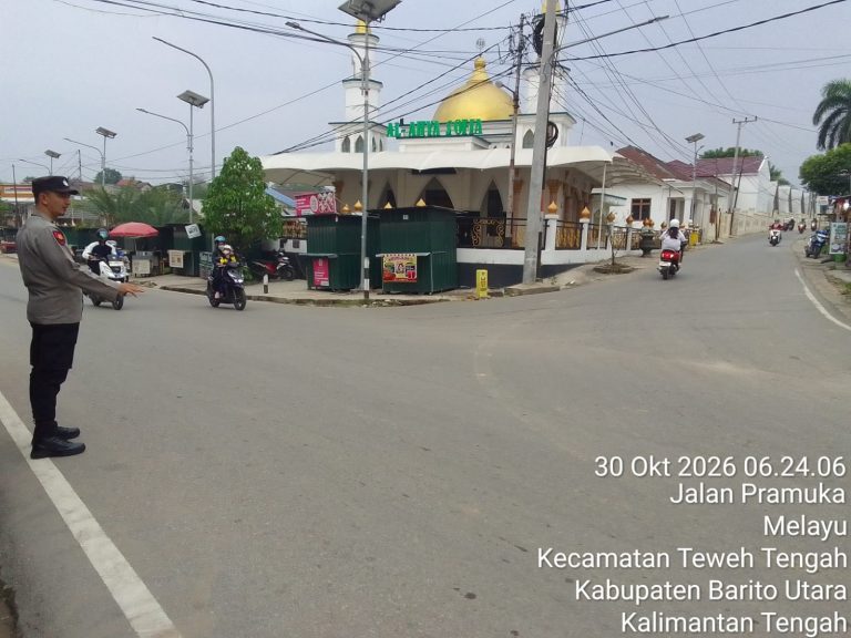 Polres Barito Utara Gelar Gatur Pagi di Sejumlah Titik Rawan Kecelakaan, Wujudkan Kelancaran dan Keamanan Lalu Lintas di Muara Teweh