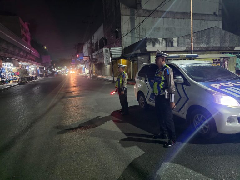 Satlantas Polres Kotim Gelar Blue Light Patrol di Malam Hari antisipasi Balapan liar